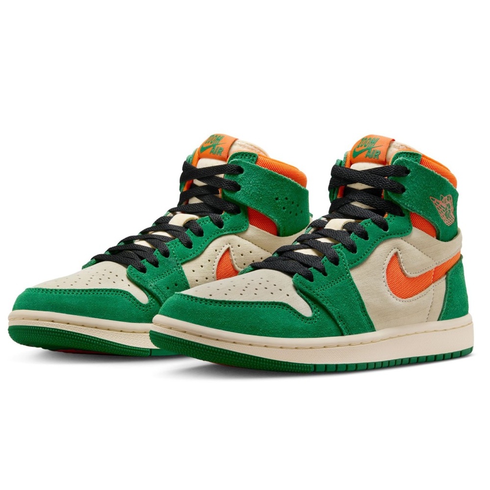 Women’s air jordan 1 pine green & orange NWTs
